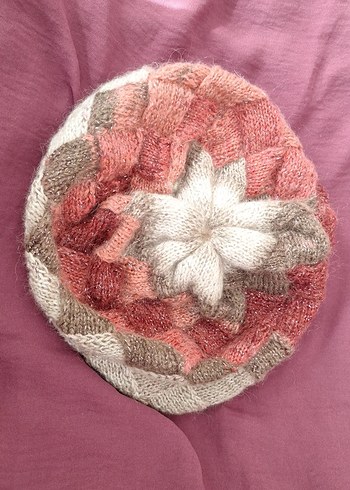 Renkli Örgü Kadın Bere - Görsel 2