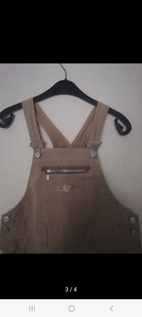 fermuar cepli Bej mini Salopet Y - Görsel 3