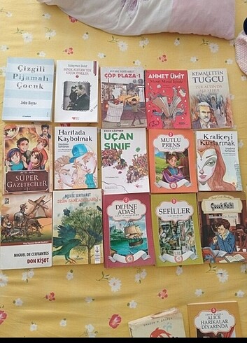 15 adet Ortaokul düzeyinde temiz kitap