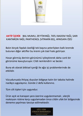 Homm Life Ballı krem 50 ml - Görsel 3