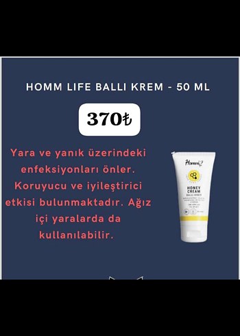 Homm Life Ballı krem 50 ml - Görsel 2