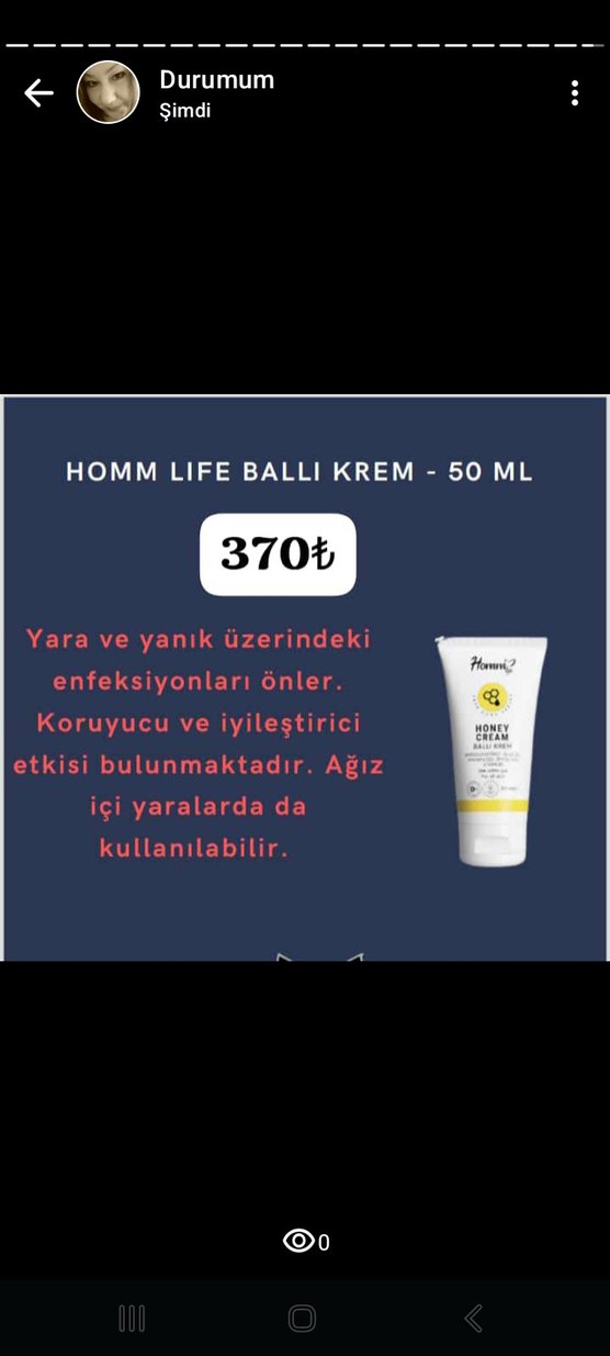 Homm Life Ballı krem 50 ml - Görsel 2