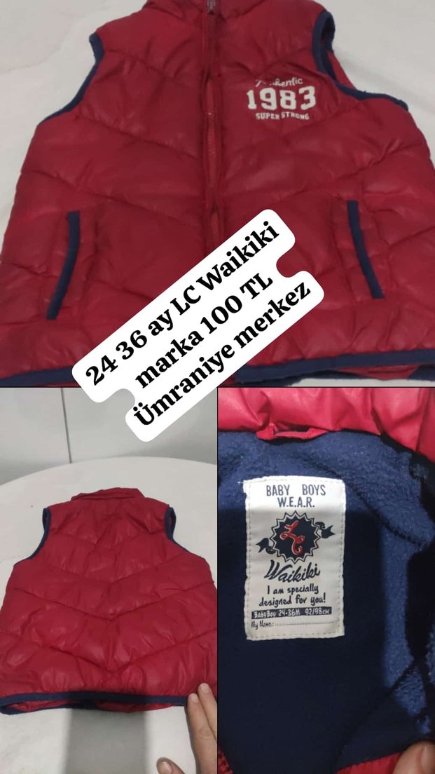 Bordo Erkek Bebek Yelek LC Waikiki 24-36 Ay - Görsel 2