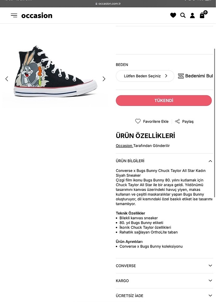 Converse bugs bunny - Görsel 2