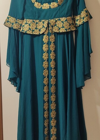 Yeşil bindallı abiye