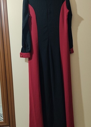 Trendyol & Milla Siyah bordo şık abiye