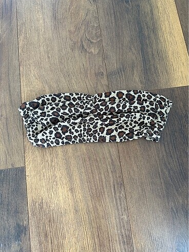 LTB leoparlı crop büstiyer