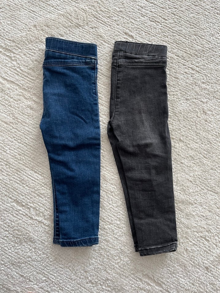 Kız Çocuk Elastik Bel Denim Pantolon - Görsel 2