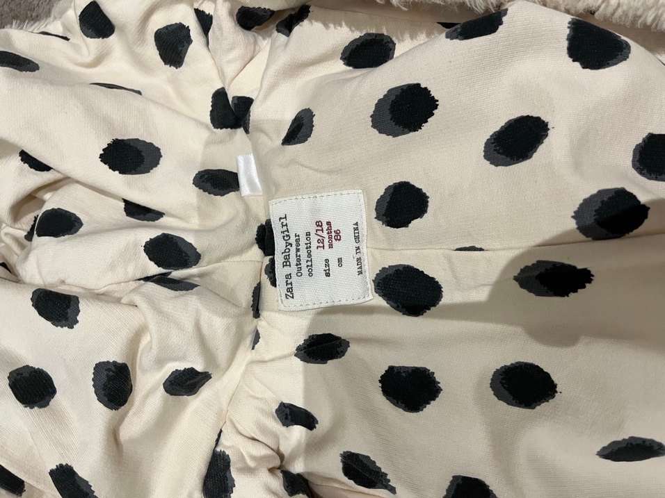 Zara baby  Bej Suni Kürk Detaylı Mont - Görsel 3