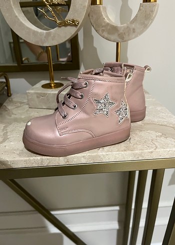 Pembe Simli ışıklı Kız Botları - Görsel 2