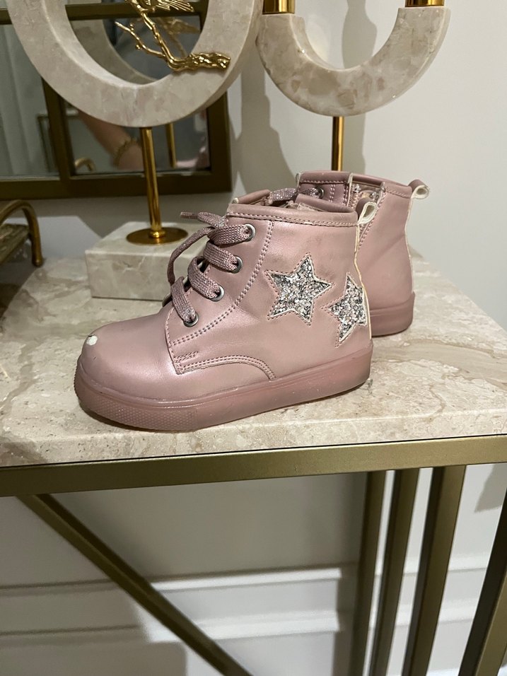 Pembe Simli ışıklı Kız Botları - Görsel 2