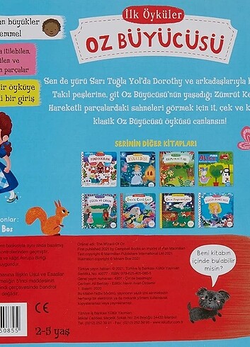 İlk Öyküler Oz Büyücüsü Hareketli Kitap