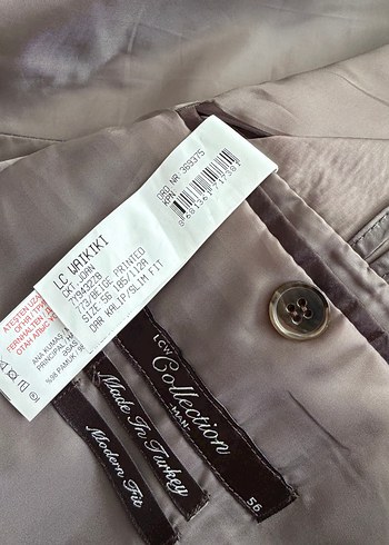 Bej Erkek Ceket Notch Yaka Düğmeli - Görsel 3