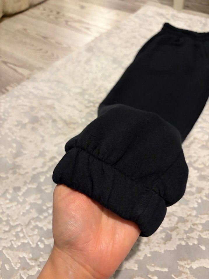 Siyah Rahat Kesim Kadın Eşofman Altı - Görsel 3