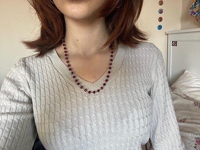 kirmizi gotik vampir rosary kolye
