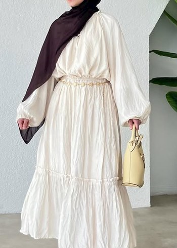 Ekru renk beli lastikli H&M takım