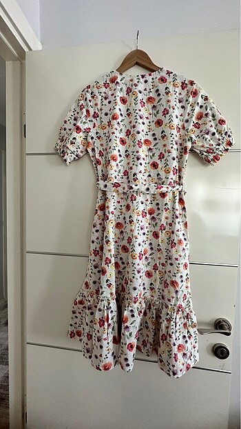 LCW Midi Boy Çiçekli Elbise - Görsel 5