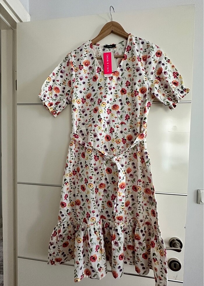 LCW Midi Boy Çiçekli Elbise - Görsel 2