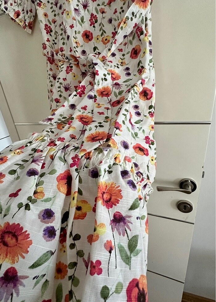 LCW Midi Boy Çiçekli Elbise - Görsel 3