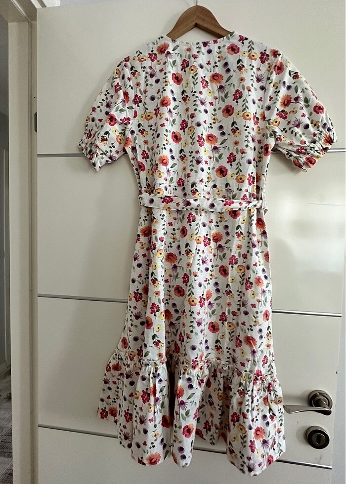 LCW Midi Boy Çiçekli Elbise - Görsel 5