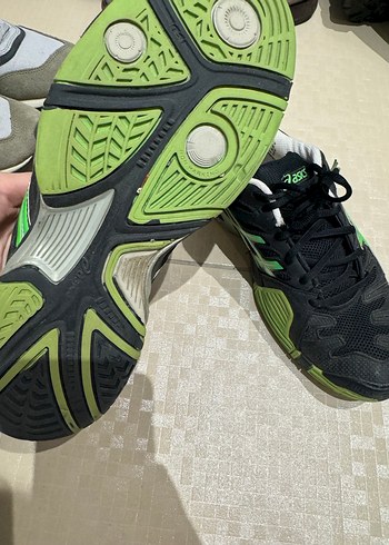 Asics Siyah Yeşil Spor Ayakkabı - Görsel 2