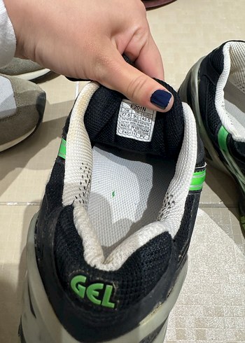 Asics Siyah Yeşil Spor Ayakkabı - Görsel 3