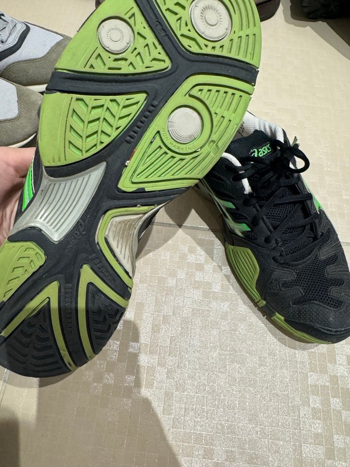 Asics Siyah Yeşil Spor Ayakkabı - Görsel 2