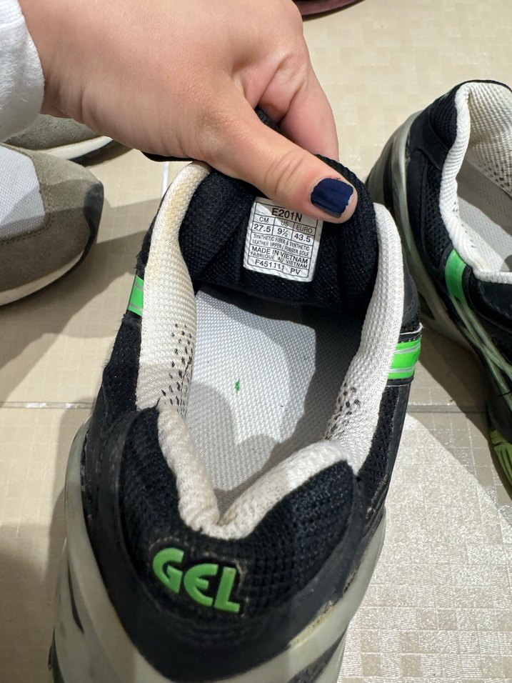 Asics Siyah Yeşil Spor Ayakkabı - Görsel 3