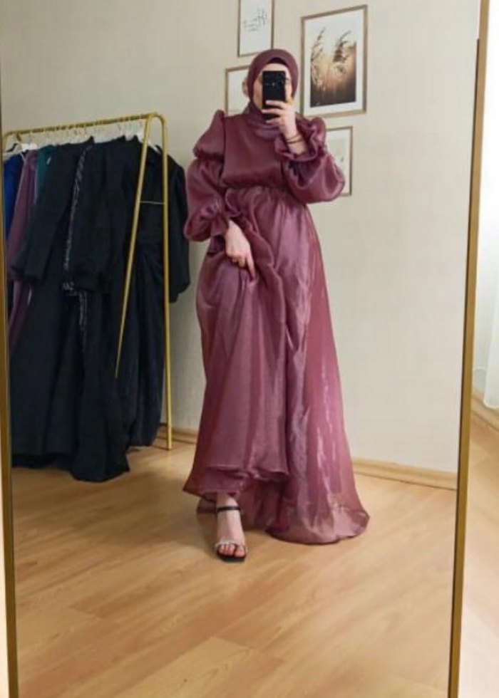 Uzun Kollu Kadın Abiye - Görsel 5