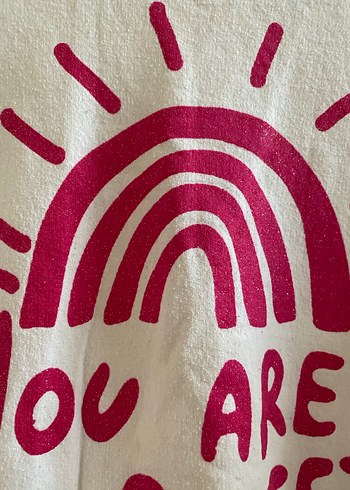 Beyaz Pamuklu Baskılı Kız Sweatshirt 11-12 yas - Görsel 3