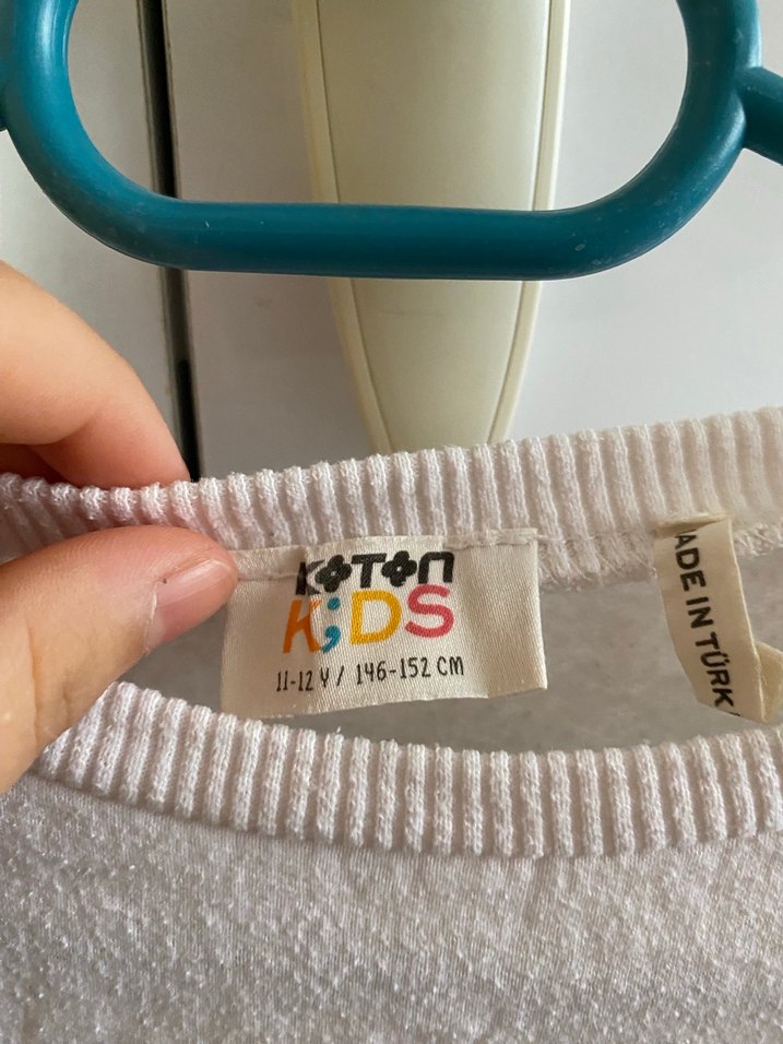 Beyaz Pamuklu Baskılı Kız Sweatshirt 11-12 yas - Görsel 2