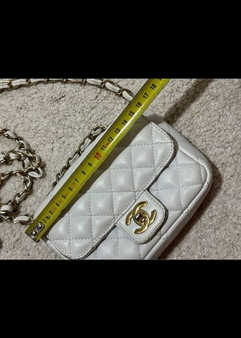 Hakiki Deri Kadın Çanta mini boy chanel - Görsel 4