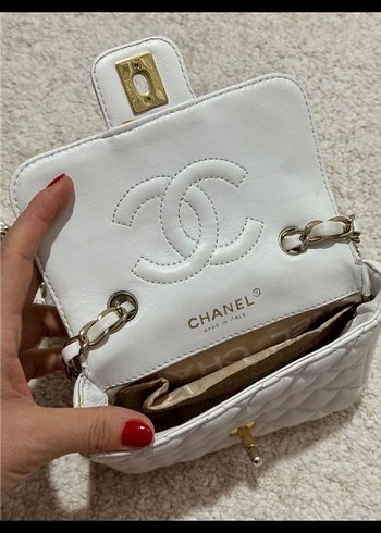 Hakiki Deri Kadın Çanta mini boy chanel - Görsel 3