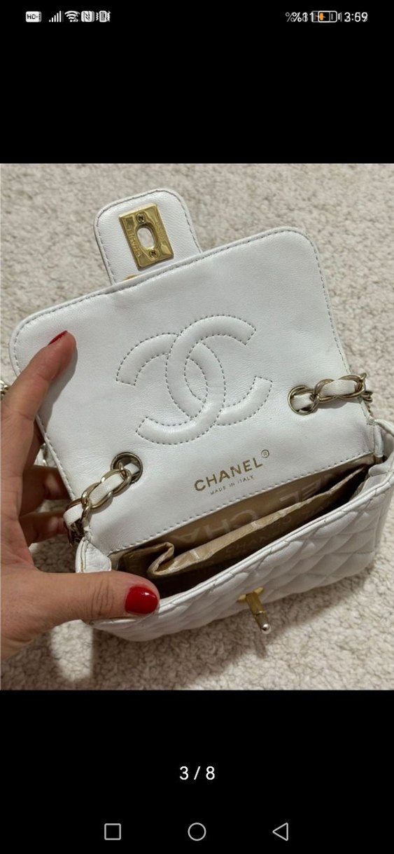 Hakiki Deri Kadın Çanta mini boy chanel - Görsel 3