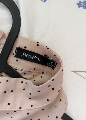 Bej Puantiyeli Kolsuz Rahat Bluz - Görsel 2