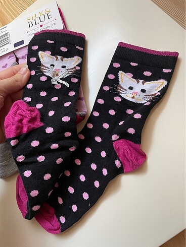 3 adet hayvan desenli renkli çorap - Görsel 5