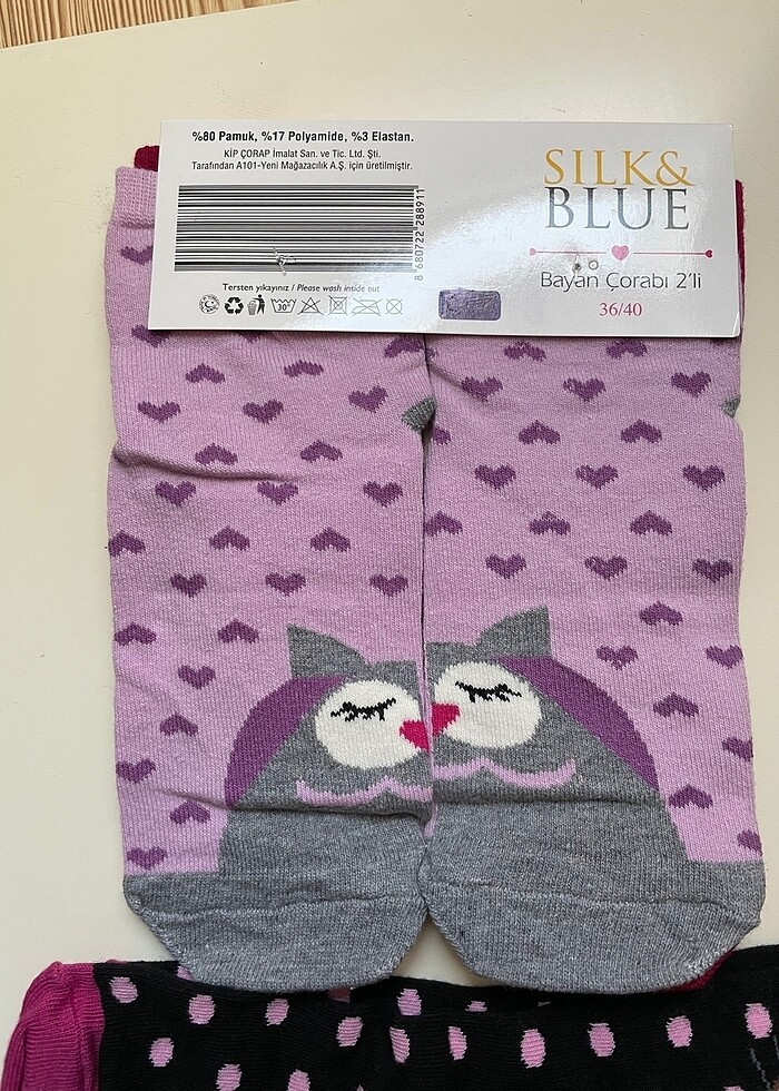 3 adet hayvan desenli renkli çorap - Görsel 3