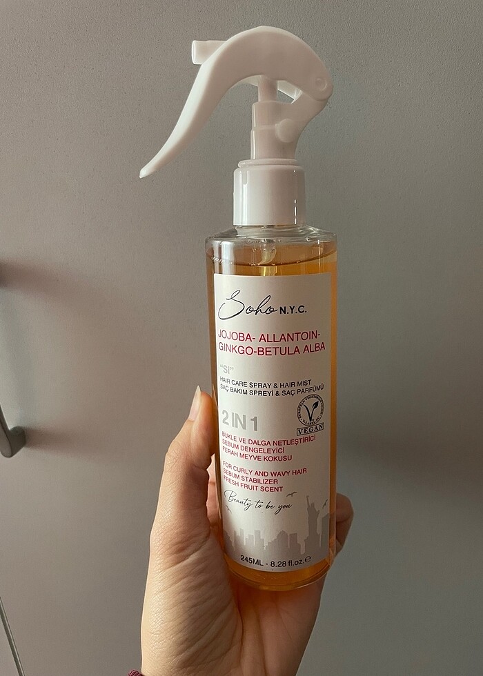 Soho nyc vegan dalgalı saçlar için bakım spreyi ve saç parfümü s - Görsel 2