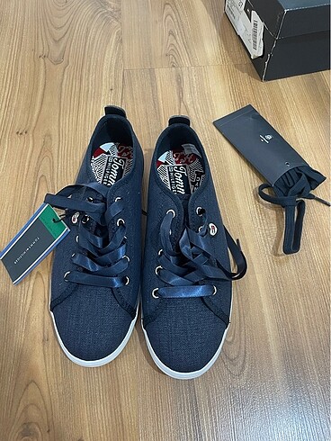 Tommy hilfiger textile sneaker lacivert - Görsel 7