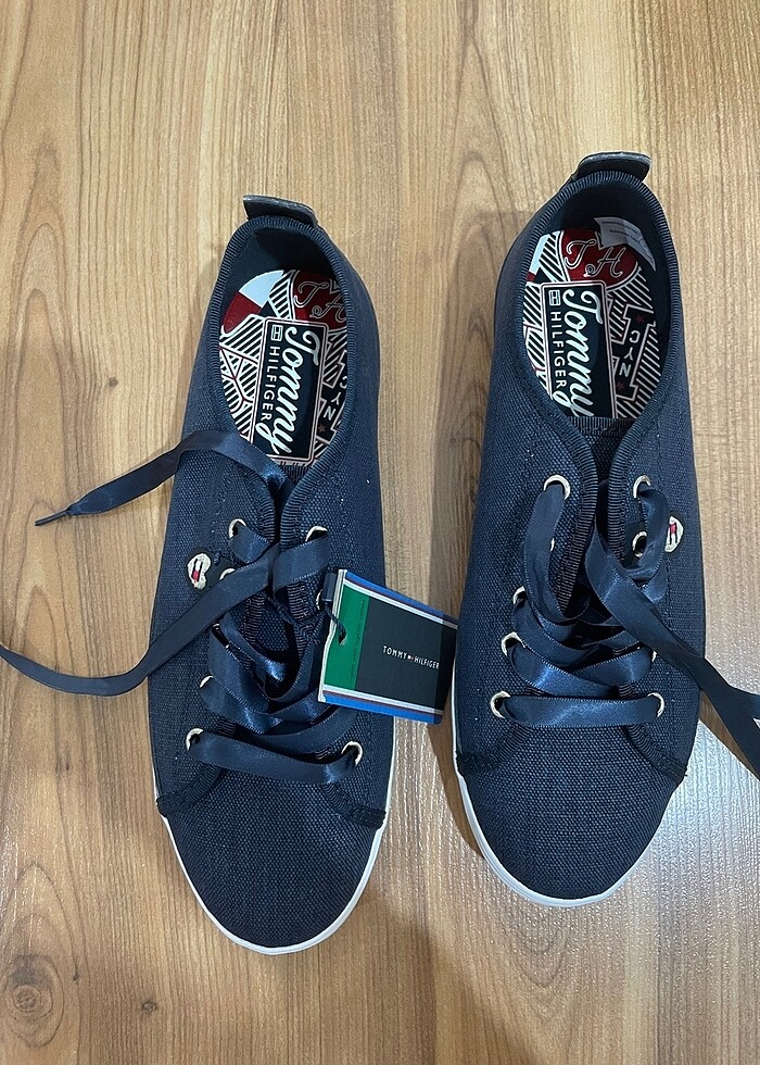 Tommy hilfiger textile sneaker lacivert - Görsel 3