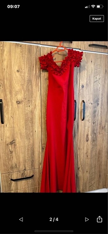Kırmızı abiye - Görsel 2