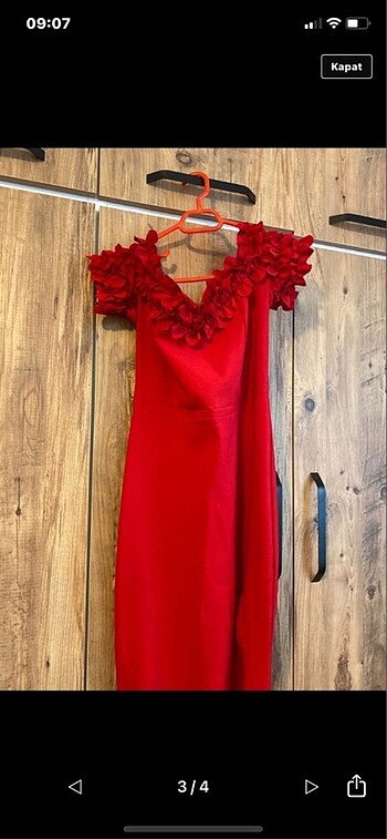 Kırmızı abiye - Görsel 3