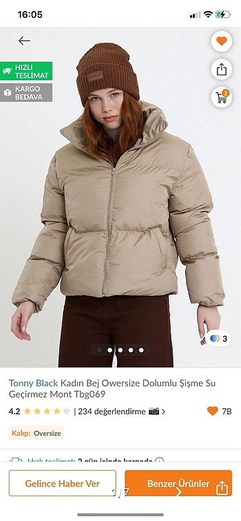Trendyol şişme mont
