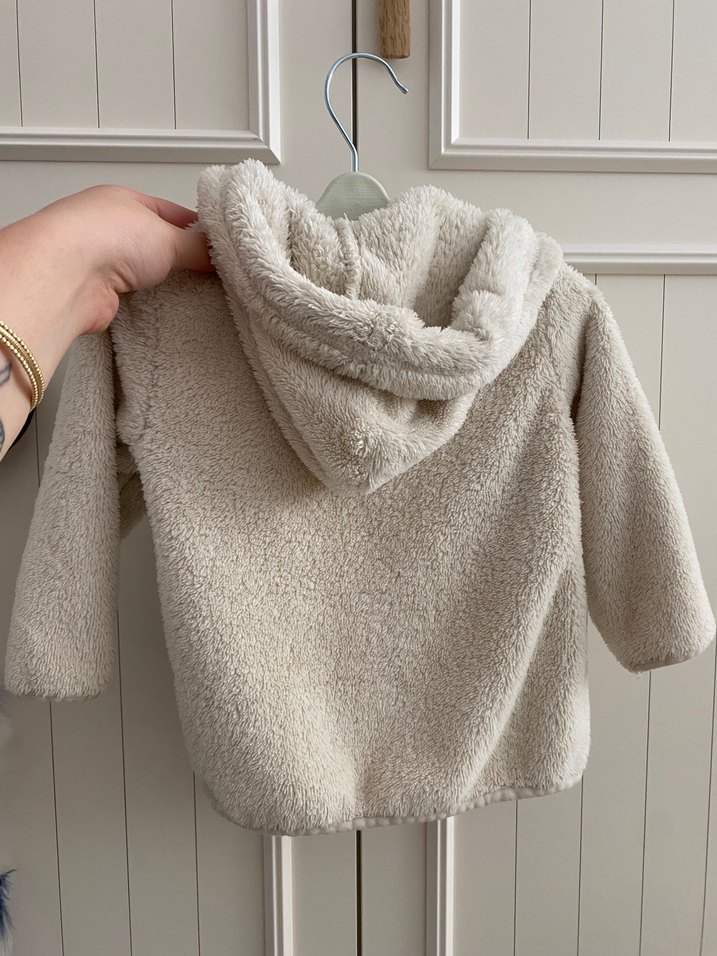 Bej Erkek Çocuk Kürklü Polar Kaban - Görsel 2