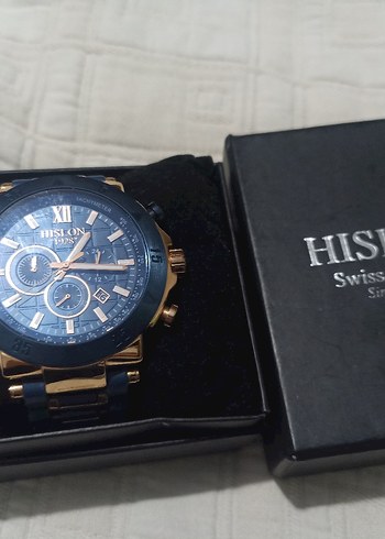 Altın Renkli Hislon Erkek Kol Saati - Görsel 3