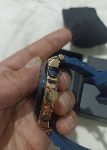 Altın Renkli Hislon Erkek Kol Saati - Görsel 11