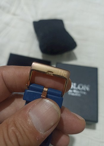 Altın Renkli Hislon Erkek Kol Saati - Görsel 6