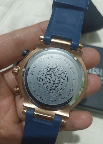 Altın Renkli Hislon Erkek Kol Saati - Görsel 12