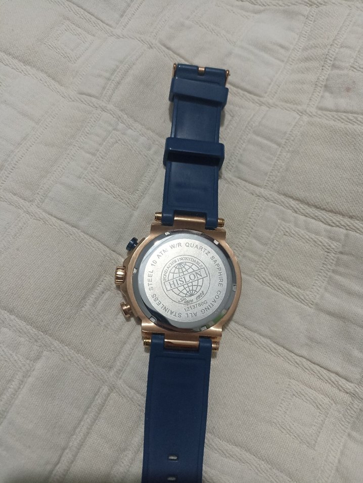 Altın Renkli Hislon Erkek Kol Saati - Görsel 4