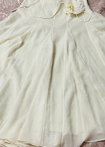 Beyaz Keten midi
etek - Görsel 3